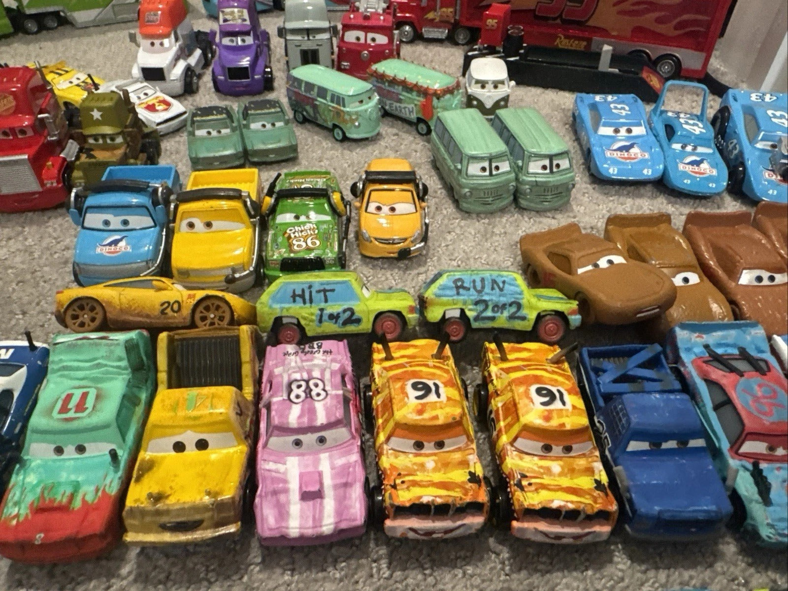 Disney Pixar Cars Huge Collection Lot 250+ Mattel Diecast Rare Haulers