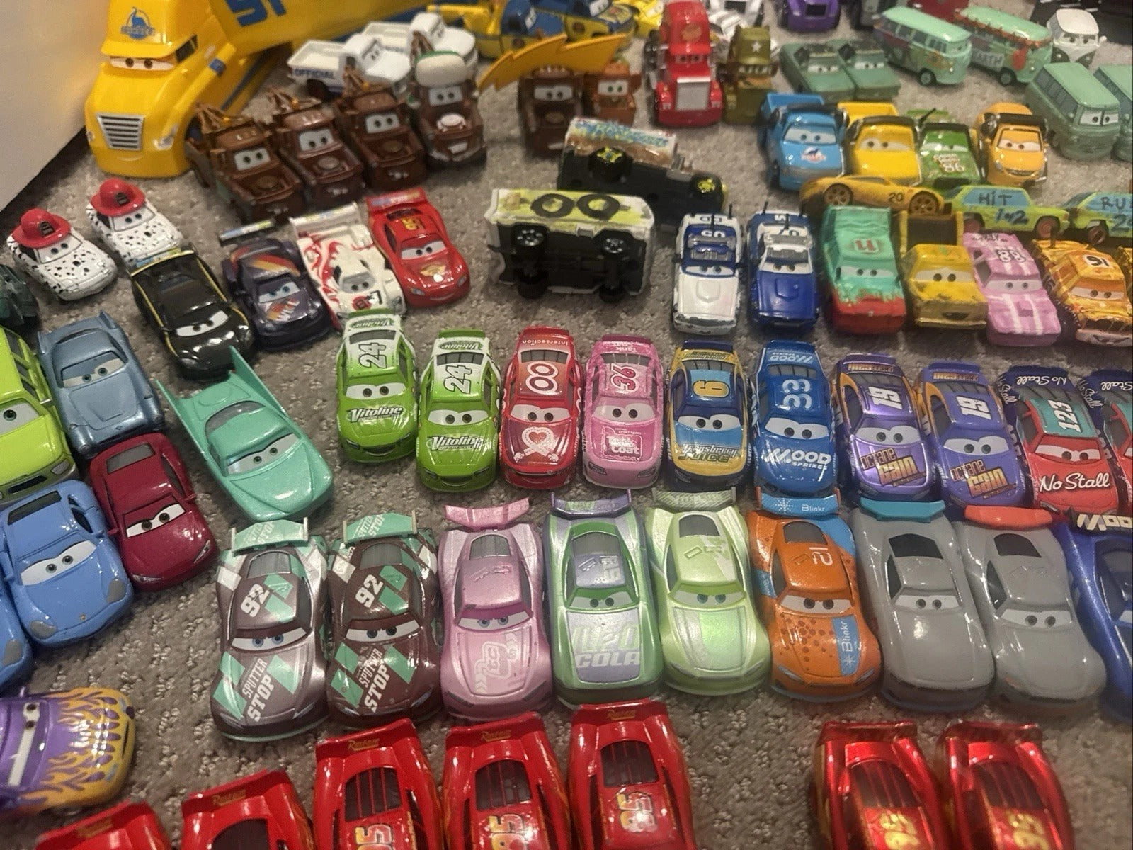 Disney Pixar Cars Huge Collection Lot 250+ Mattel Diecast Rare Haulers
