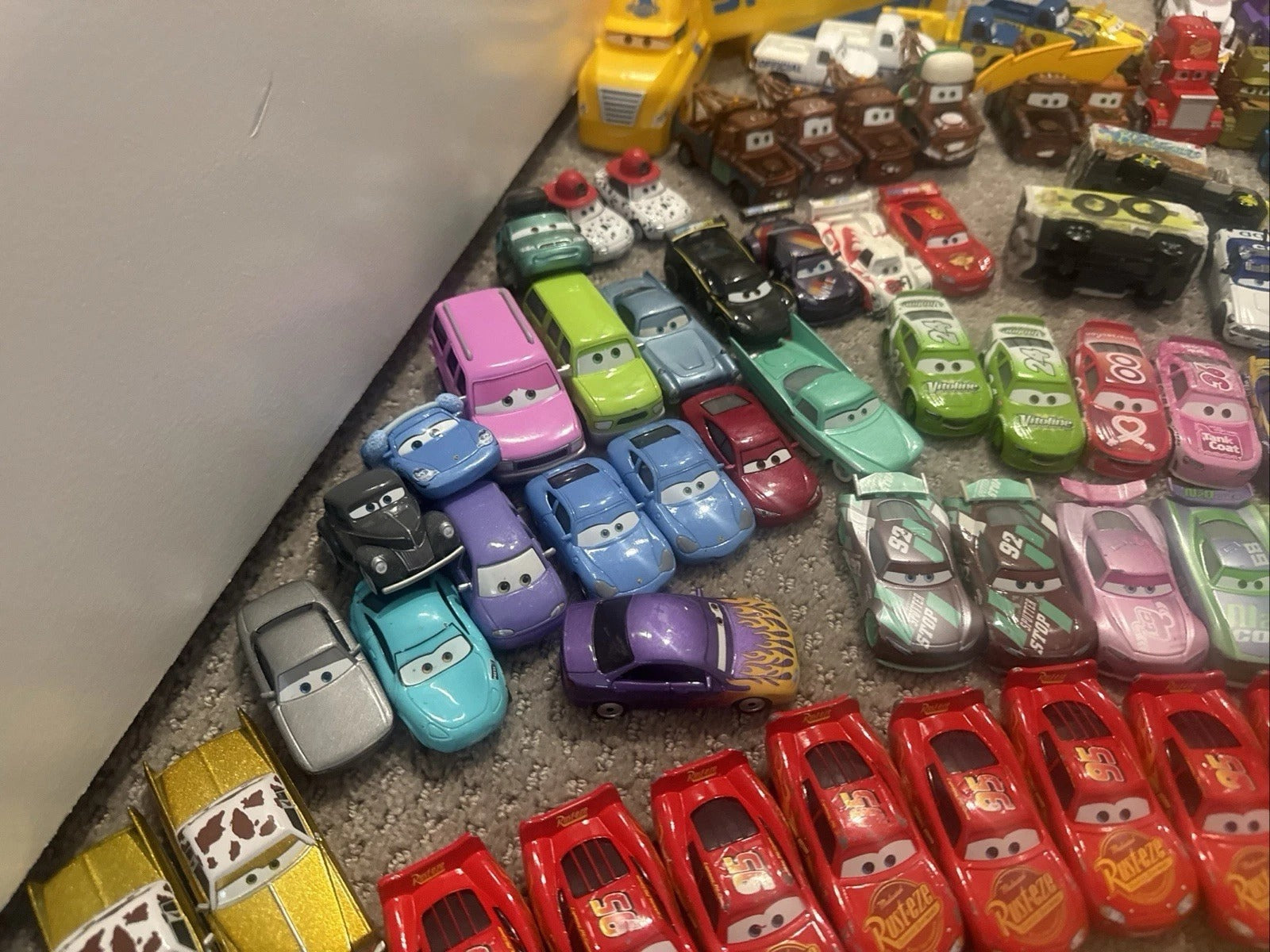 Disney Pixar Cars Huge Collection Lot 250+ Mattel Diecast Rare Haulers